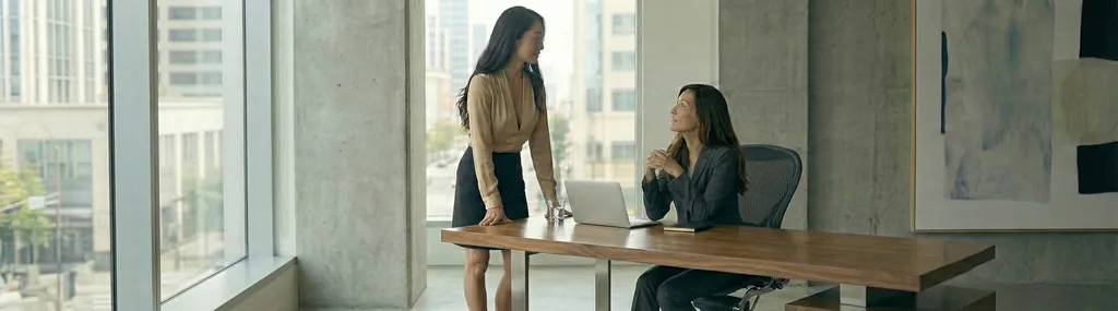 Career professional discussing work history